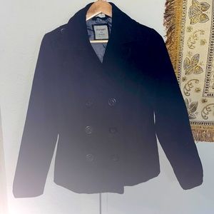 Black pea coat jacket from old navy